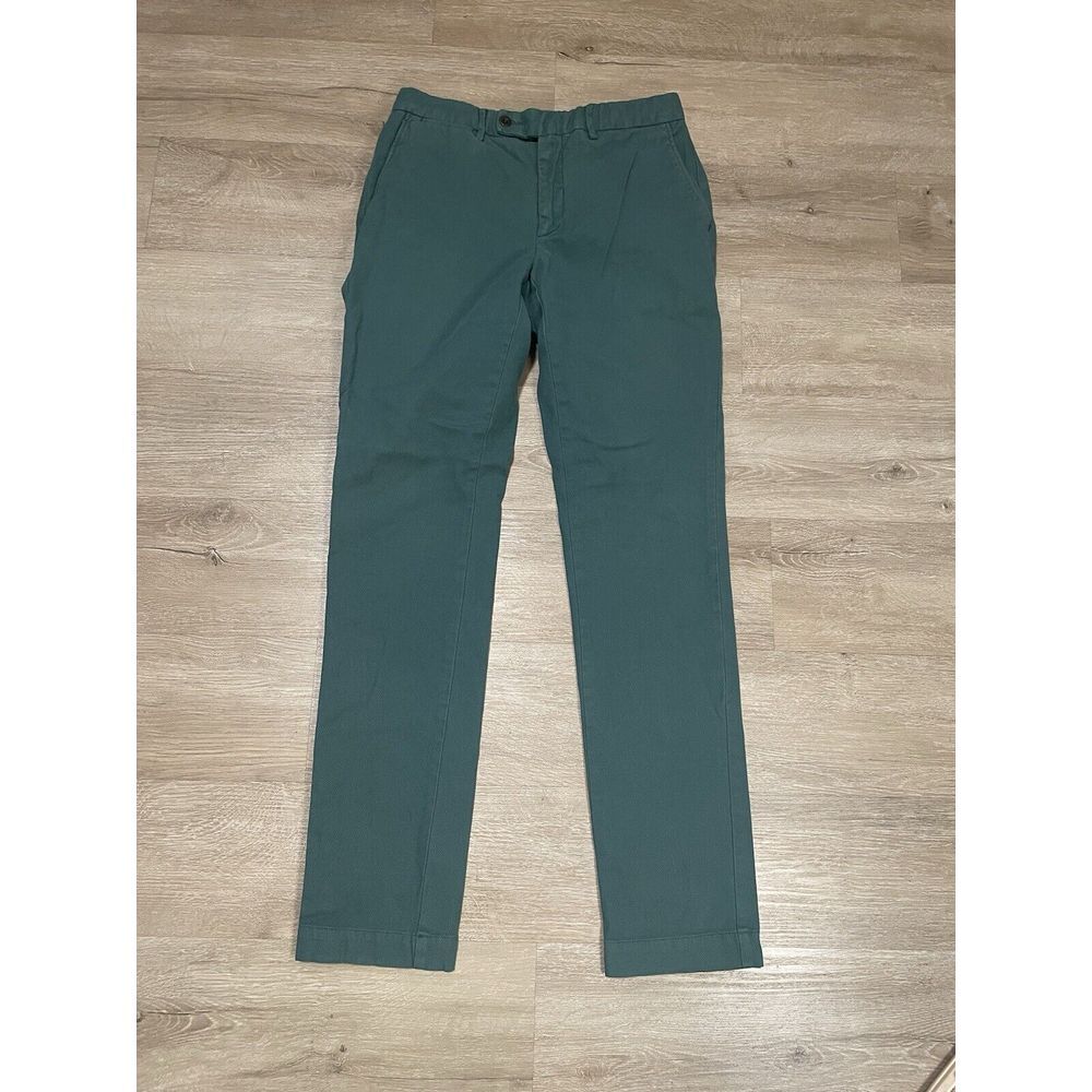 Hackett London Green Size 30R Washed Twill Cotton‎ Mens Chino Pants